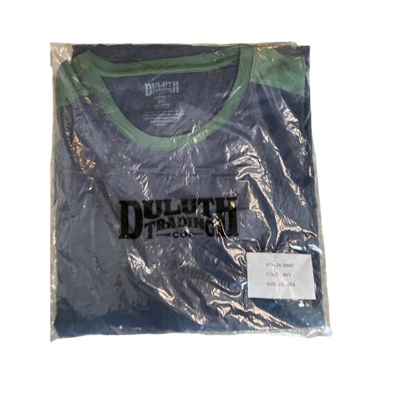 Duluth Trading Co. Men's Navy Longtail Long Sleeve Tee Shirt Size 2XL NWT - Picture 1 of 5